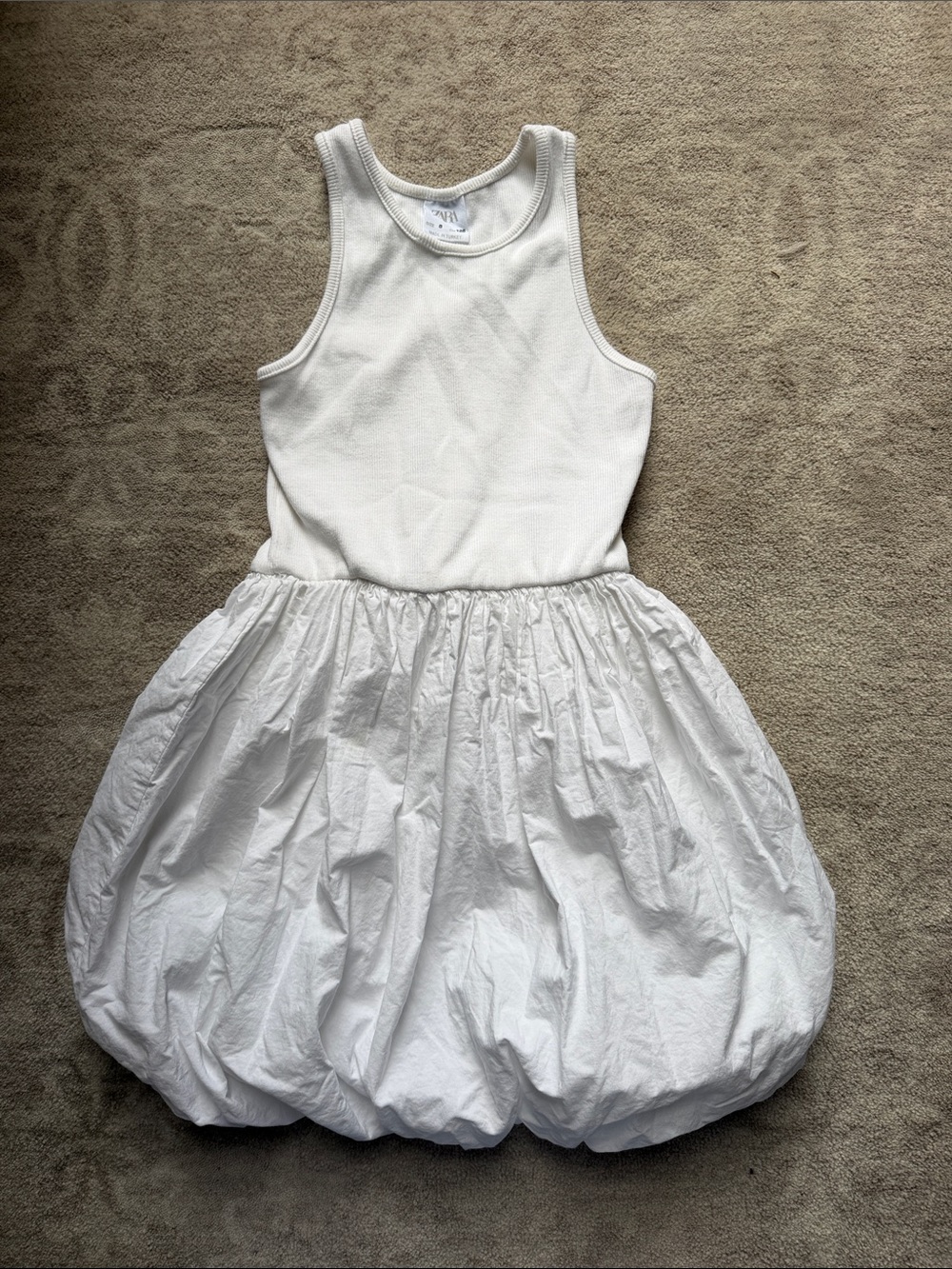 Zara White Bubble Dress for Girls